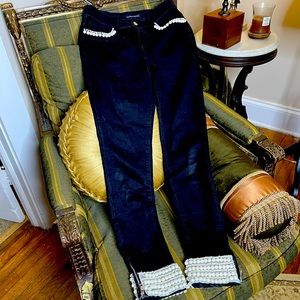 BOSTON PROPER SIZE 4 Lycra-Spandex Straight Leg Skinny Jeans